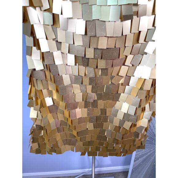 Jonathan Simkhai Vivienne Sequin Embellished Mini Dress in Brushed Gold Size 2 - Picture 8 of 13